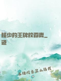 程少的王牌校霸妻
