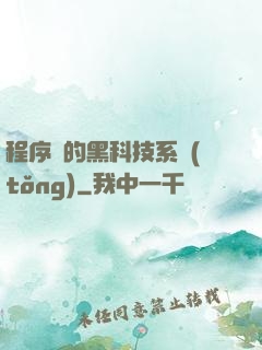 程序員的黑科技系統(tǒng)