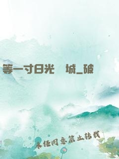 等一寸日光來傾城