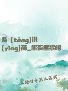 系統(tǒng)供應(yīng)商