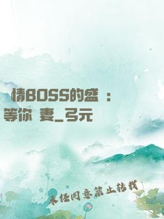 純情BOSS的盛愛：等你為妻