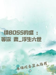 純情BOSS的盛愛：等你為妻