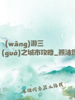網(wǎng)游三國(guó)之城市攻略