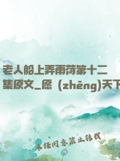 老人船上弄雨荷第十二集原文