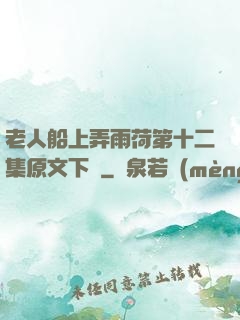 老人船上弄雨荷第十二集原文下載