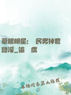 草根明星：國民男神套路深