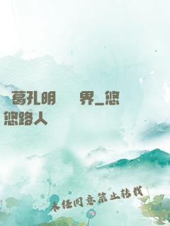 諸葛孔明縱橫異界