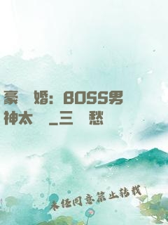 豪門閃婚：BOSS男神太難纏