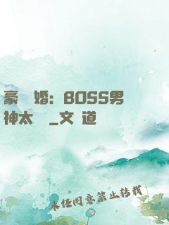 豪門閃婚：BOSS男神太難纏