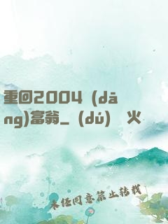 重回2004當(dāng)富翁