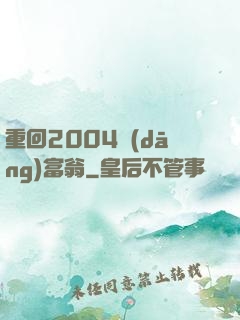 重回2004當(dāng)富翁