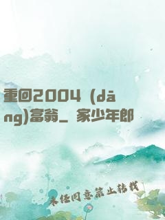 重回2004當(dāng)富翁