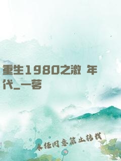 重生1980之激蕩年代