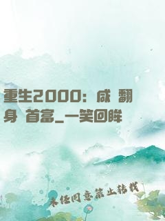 重生2000：咸魚翻身變首富