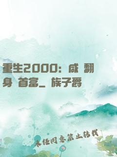 重生2000：咸魚翻身變首富