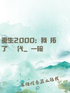 重生2000：我開拓了網絡時代