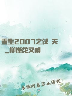 重生2007之仗劍天龍