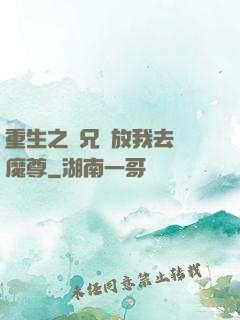 重生之師兄請放我去當魔尊