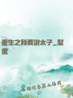重生之我要做太子