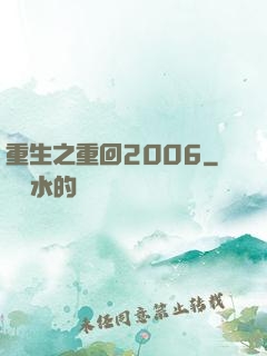 重生之重回2006