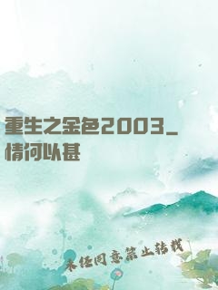 重生之金色2003