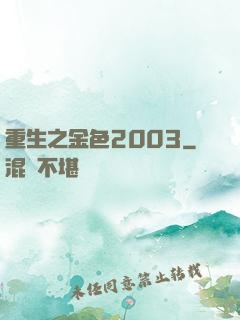 重生之金色2003