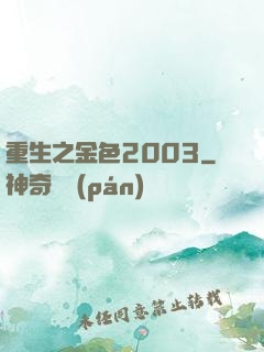 重生之金色2003