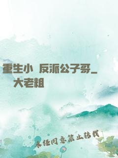 重生小說反派公子哥