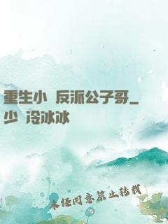 重生小說反派公子哥