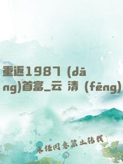重返1987當(dāng)首富