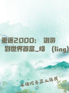 重返2000：從做游戲到世界首富