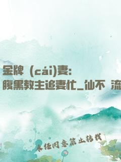 金牌財(cái)妻：腹黑教主追妻忙