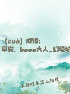 錯(cuò)愛成婚：早安，boss大人