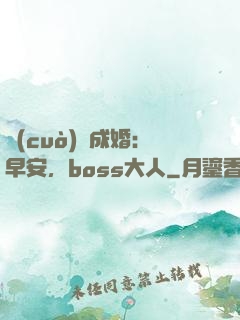 錯(cuò)愛成婚：早安，boss大人