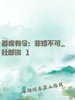 首席有令：非婚不可