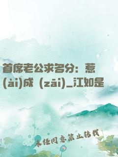 首席老公求名分：惹愛(ài)成災(zāi)