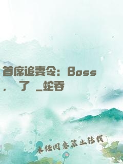 首席追妻令：Boss，夠了沒