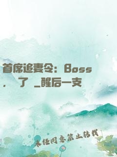 首席追妻令：Boss，夠了沒