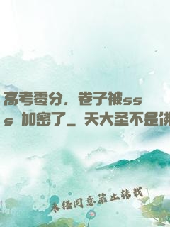 高考零分，卷子被sss級加密了